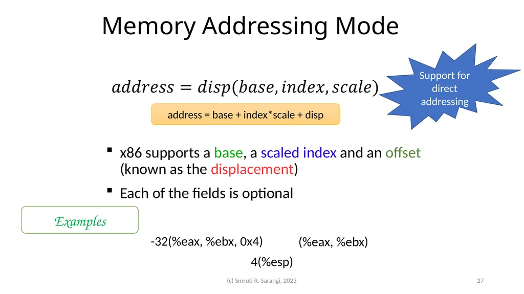 Chapter 2: Basics of Computer Architecture Smruti - slide 27 of 71