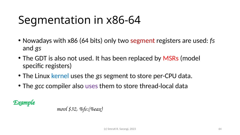 Chapter 2: Basics of Computer Architecture Smruti - slide 64 of 71