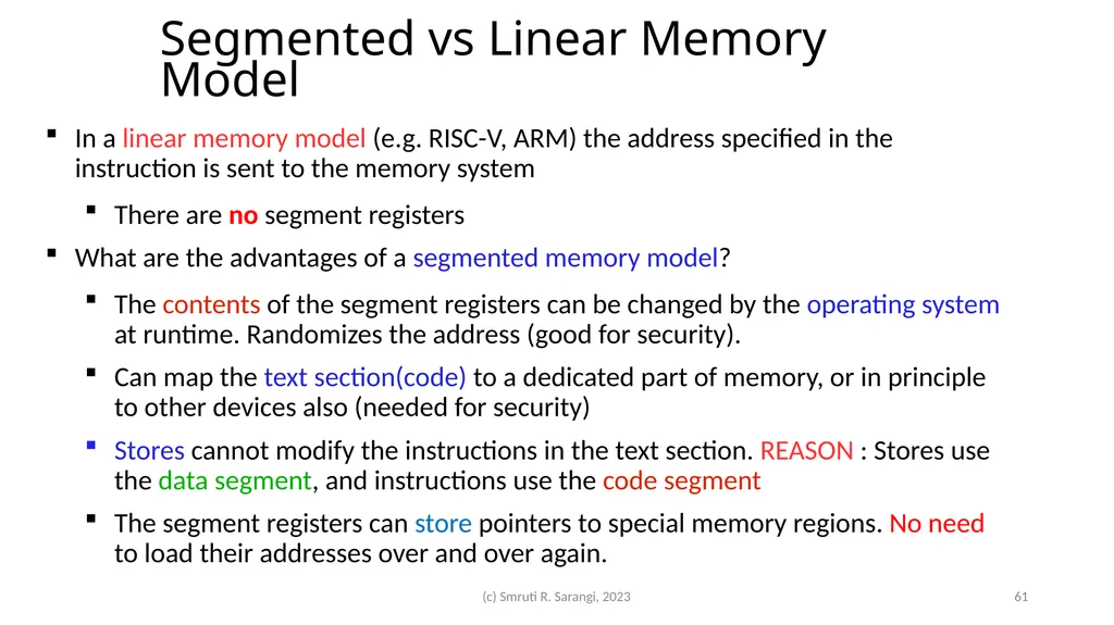 Chapter 2: Basics of Computer Architecture Smruti - slide 61 of 71