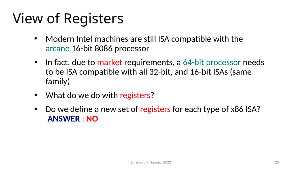 Chapter 2: Basics of Computer Architecture Smruti - slide 20 of 71