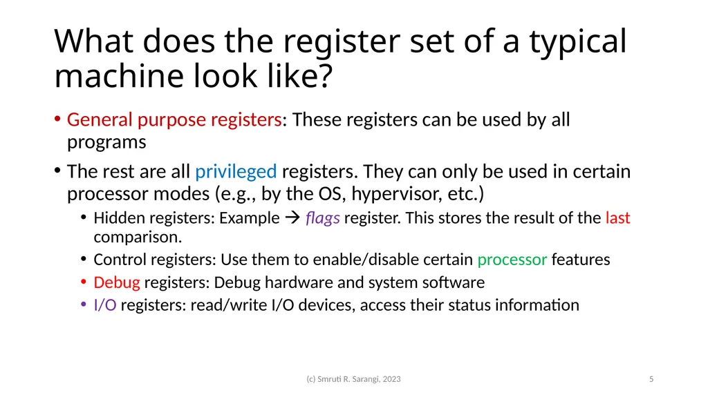 Chapter 2: Basics of Computer Architecture Smruti - slide 5 of 71