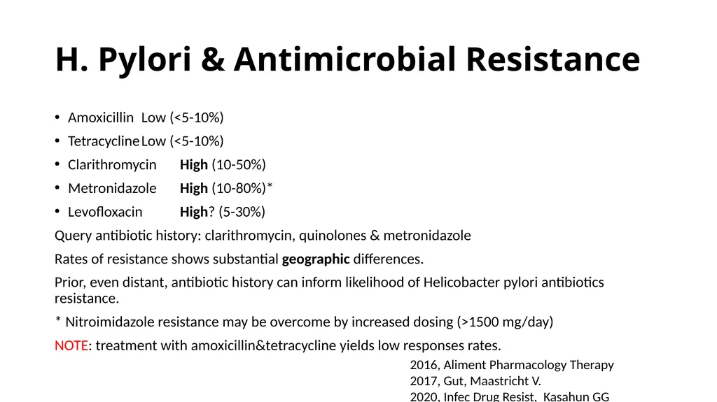 Helicobacter Pylori Infection Jaime Gallegos, MD - slide 34 of 41