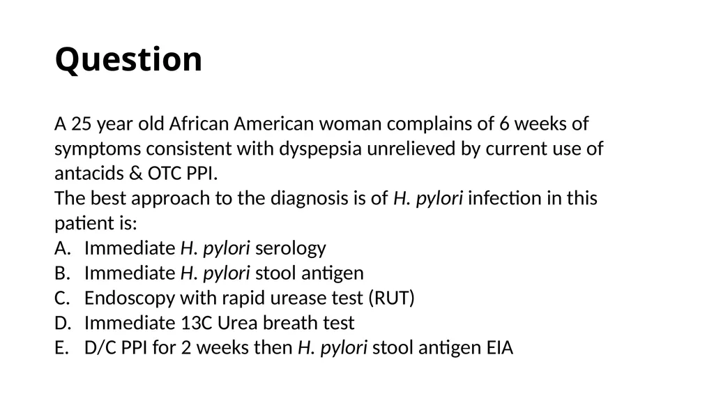 Helicobacter Pylori Infection Jaime Gallegos, MD - slide 14 of 41