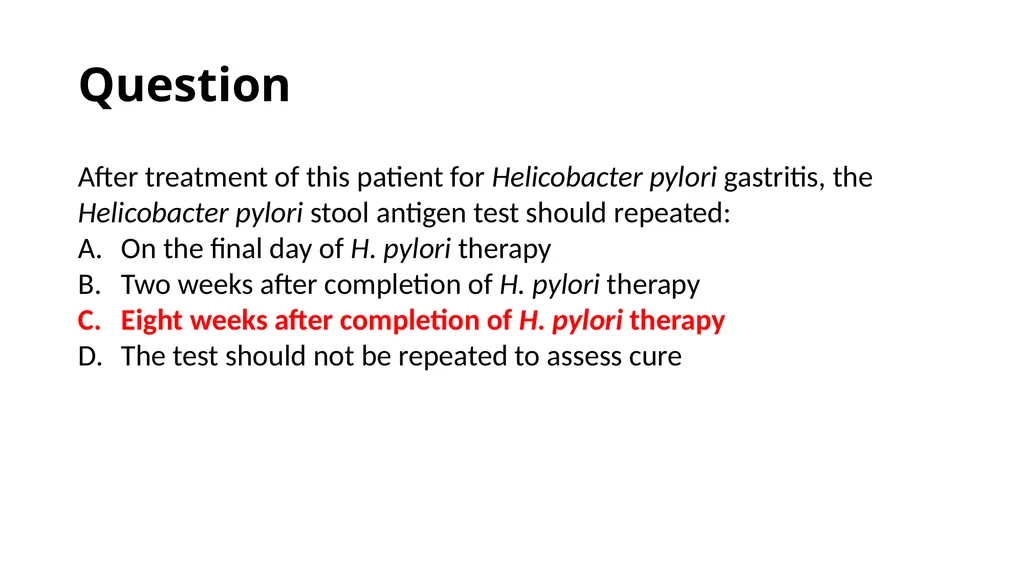 Helicobacter Pylori Infection Jaime Gallegos, MD - slide 25 of 41