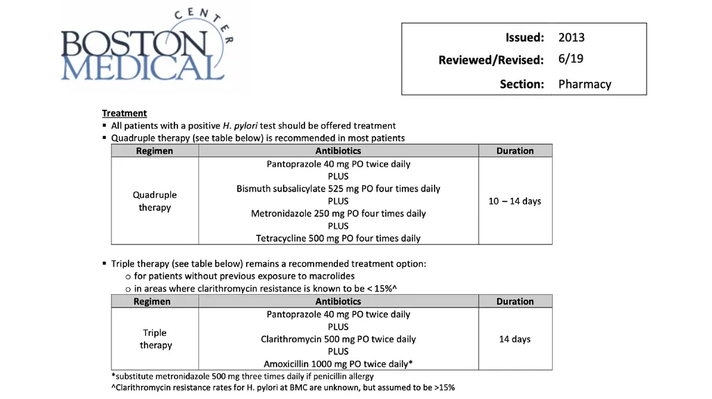 Helicobacter Pylori Infection Jaime Gallegos, MD - slide 32 of 41