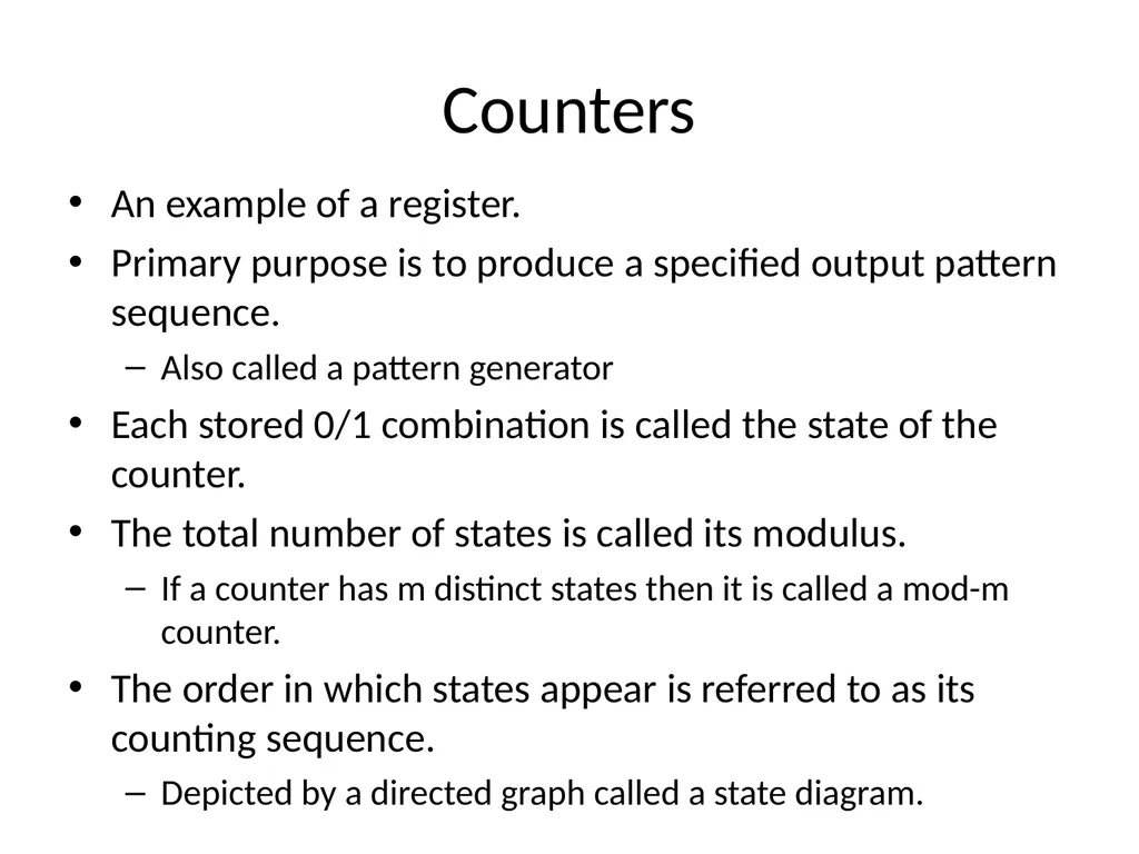 Digital Logic Design Lecture 24 Announcements - slide 10 of 25