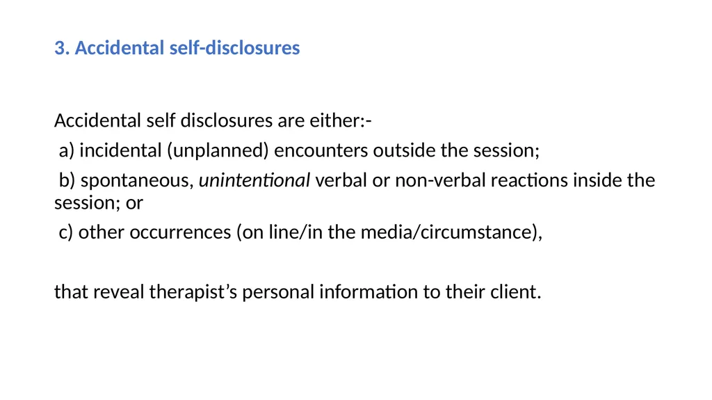 GANZ Presentation: Self Disclosure Break out - slide 5 of 20