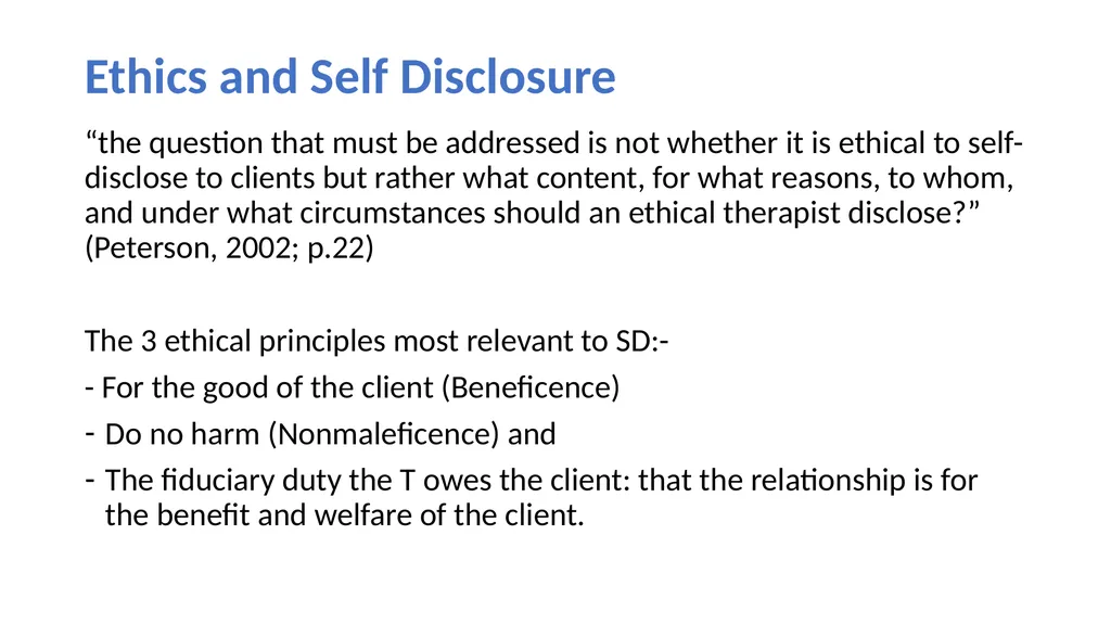 GANZ Presentation: Self Disclosure Break out - slide 19 of 20