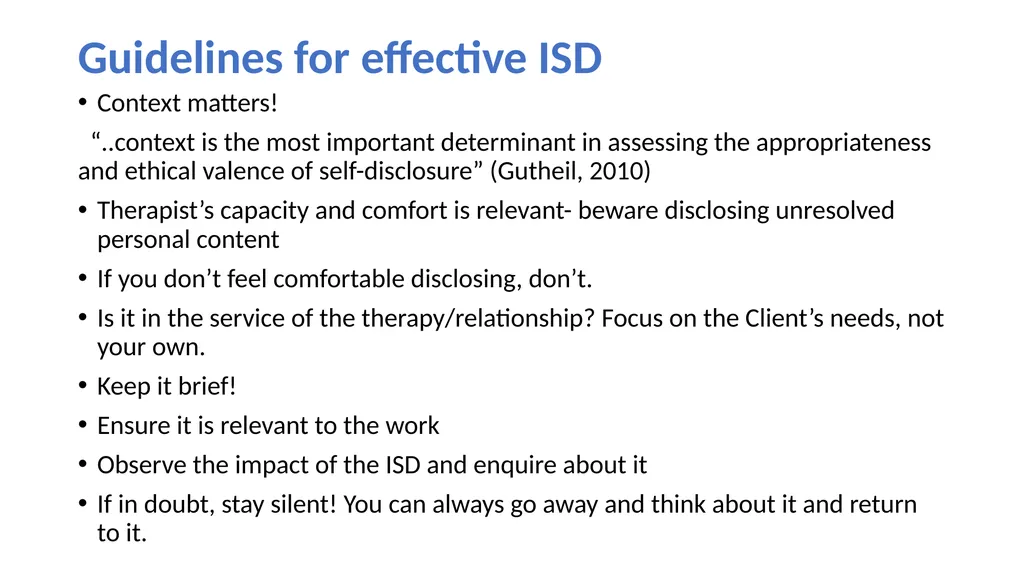GANZ Presentation: Self Disclosure Break out - slide 15 of 20