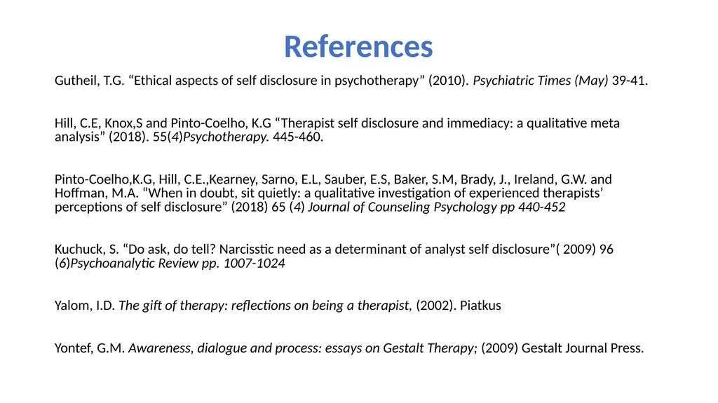 GANZ Presentation: Self Disclosure Break out - slide 20 of 20