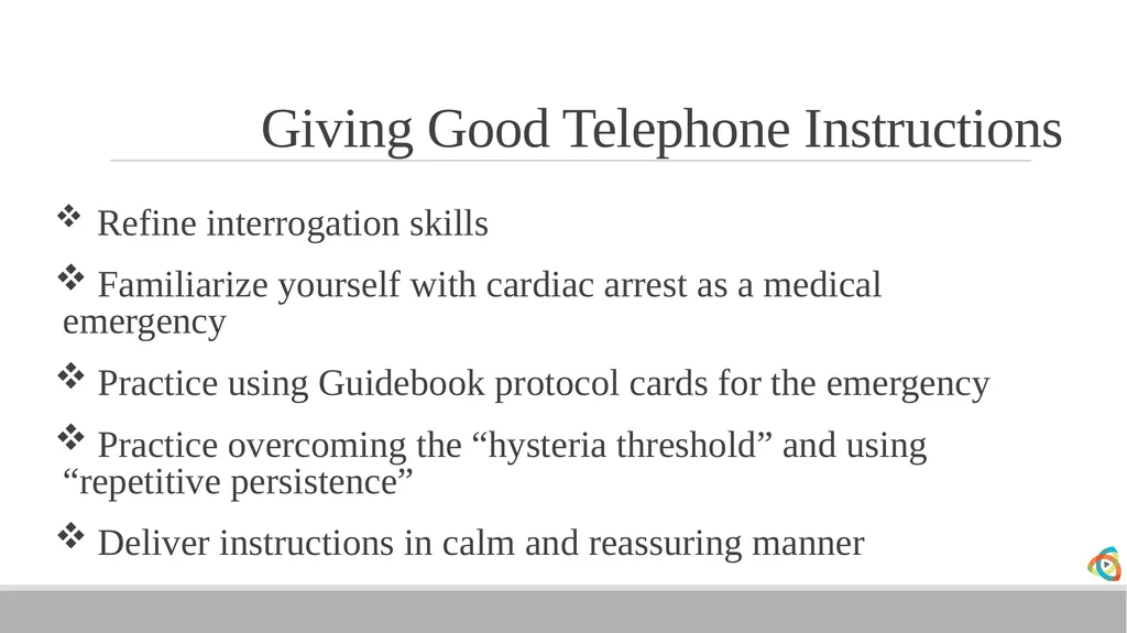 Alabama EMD Program Phase 2 Practitioner Course - slide 74 of 98