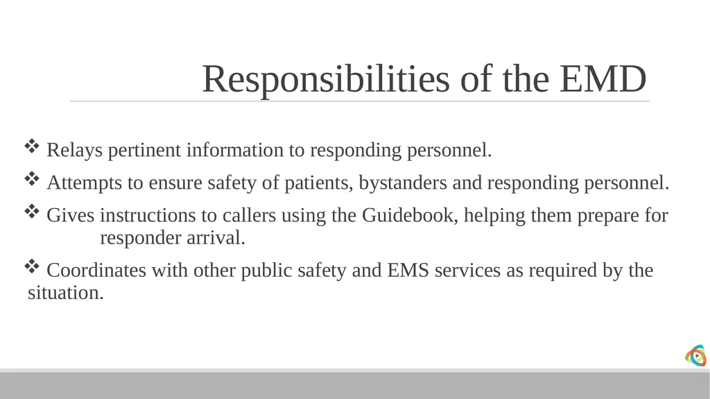 Alabama EMD Program Phase 2 Practitioner Course - slide 7 of 98