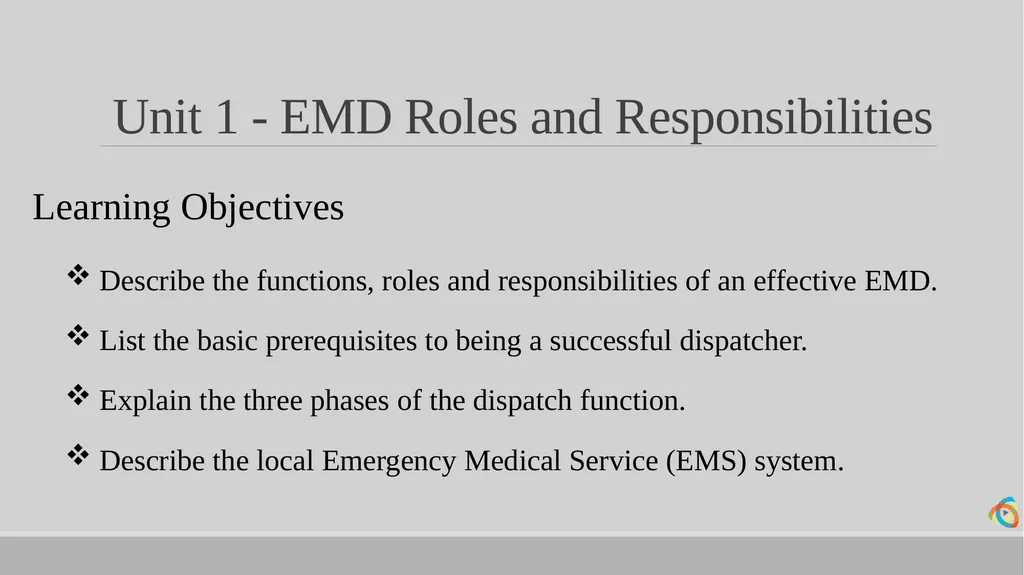 Alabama EMD Program Phase 2 Practitioner Course - slide 4 of 98