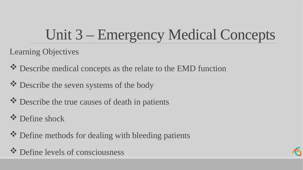 Alabama EMD Program Phase 2 Practitioner Course - slide 27 of 98