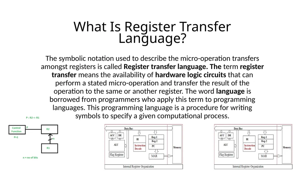 COMPUTER ORGANISATION REGISTER TRANSFER LANGUAGE - slide 2 of 7