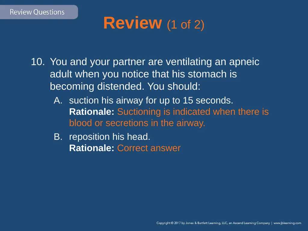 Chapter 10 Airway Management National EMS - slide 169 of 170