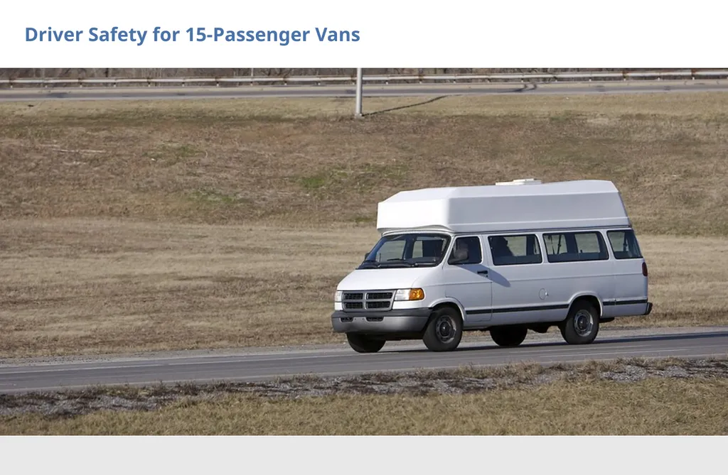 Driver Safety for 15-Passenger Vans DISCLAIMER - slide 1 of 40