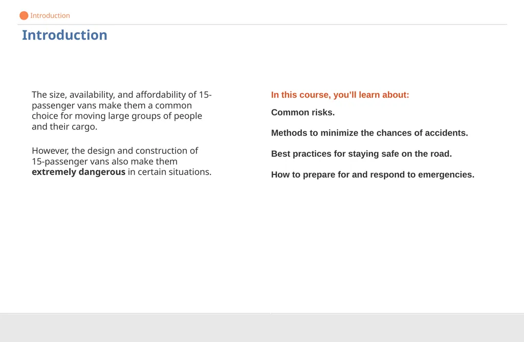 Driver Safety for 15-Passenger Vans DISCLAIMER - slide 3 of 40