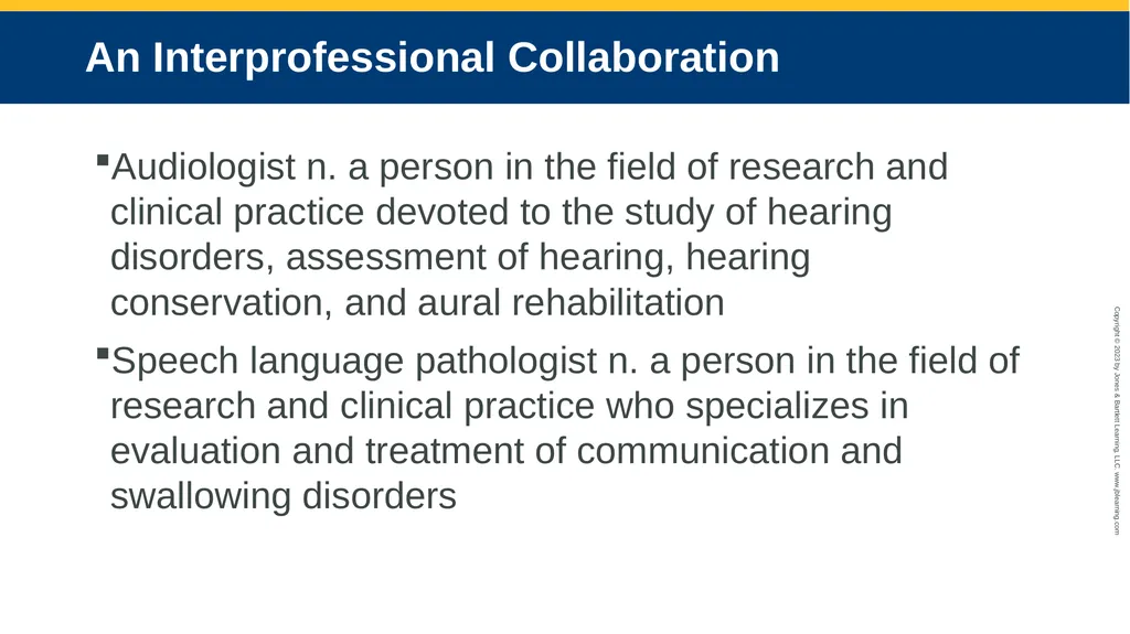 The Speech-Language Pathologist in Audiology - slide 2 of 21