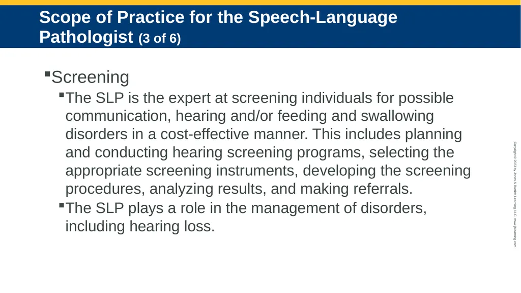 The Speech-Language Pathologist in Audiology - slide 5 of 21