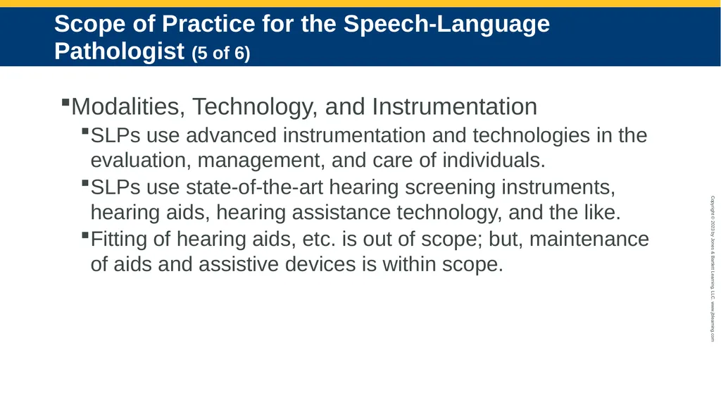 The Speech-Language Pathologist in Audiology - slide 7 of 21