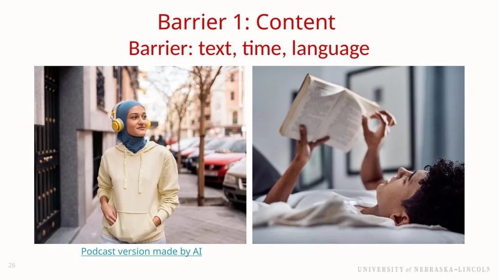 UNL Branding Reducing barriers to learning with - slide 26 of 46