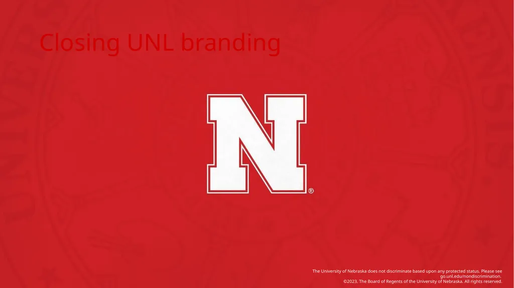 UNL Branding Reducing barriers to learning with - slide 42 of 46