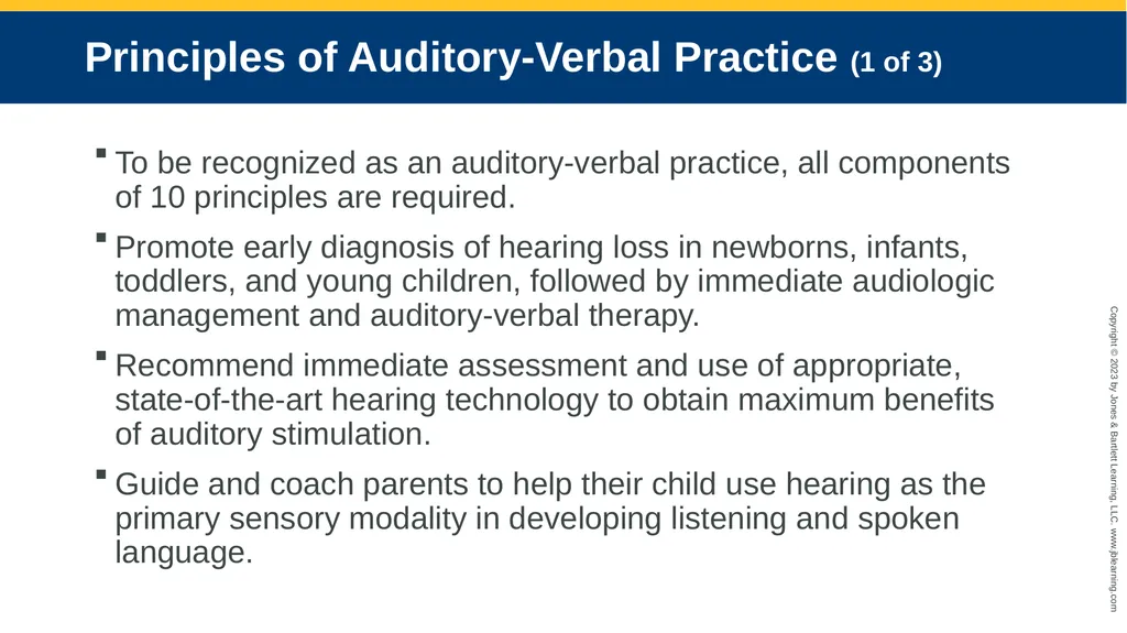 Auditory-Verbal Practice: An Auditory Approach to - slide 10 of 23