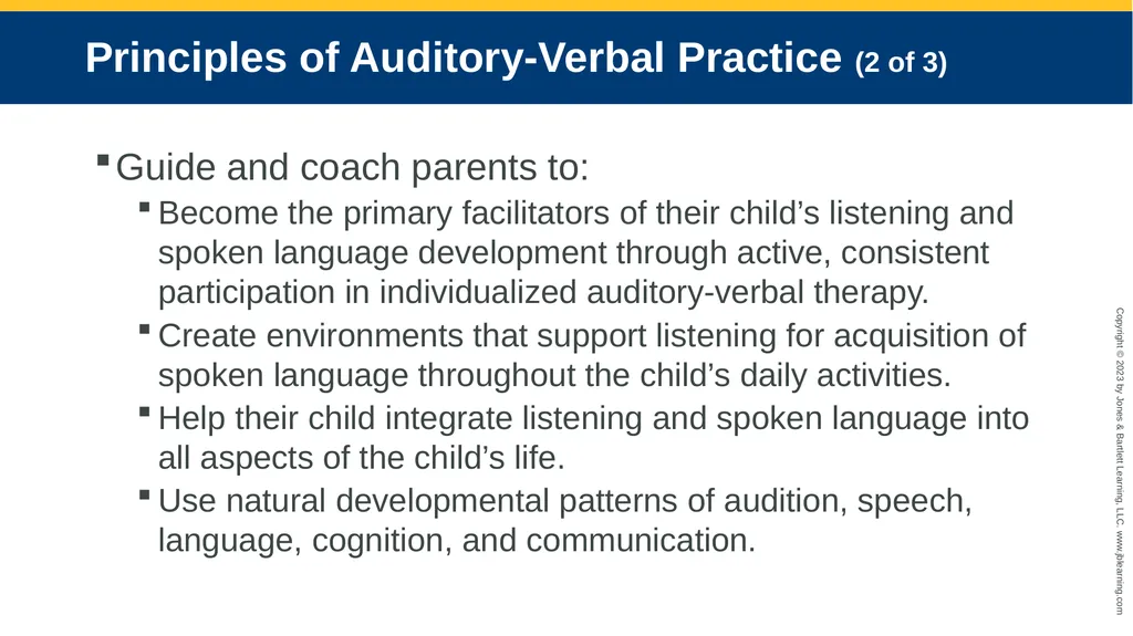Auditory-Verbal Practice: An Auditory Approach to - slide 11 of 23