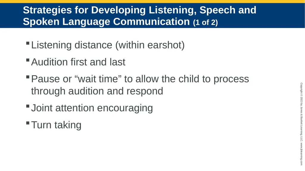 Auditory-Verbal Practice: An Auditory Approach to - slide 18 of 23
