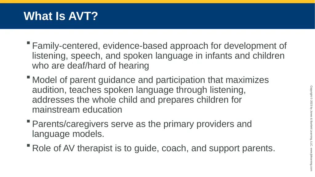 Auditory-Verbal Practice: An Auditory Approach to - slide 4 of 23