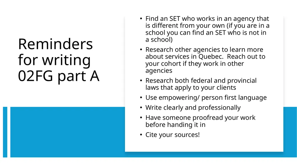 02FG Explore the profession Part A RAC Champlain - slide 35 of 37