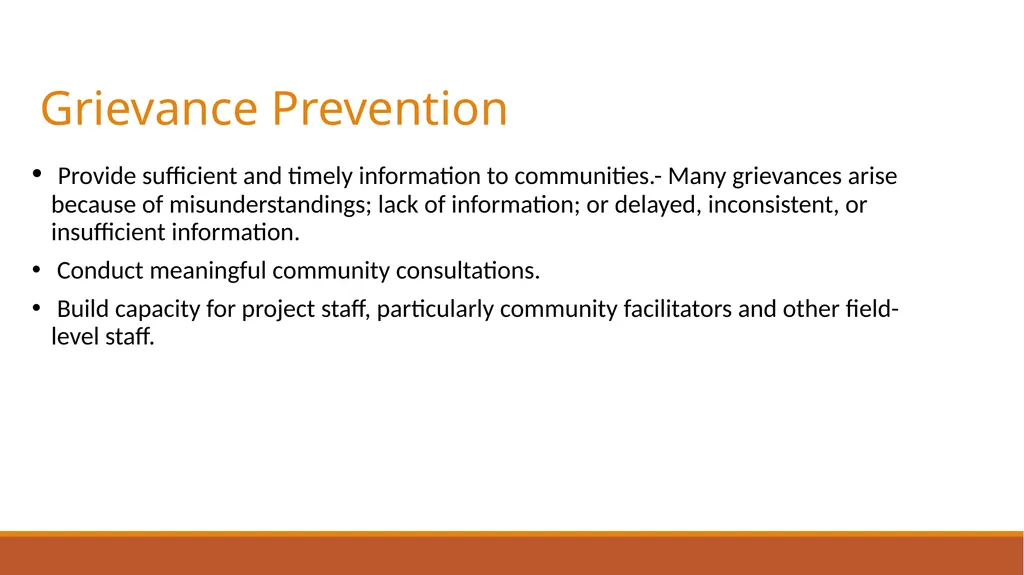 Grievance Redress Mechanism Sensitization of - slide 25 of 26