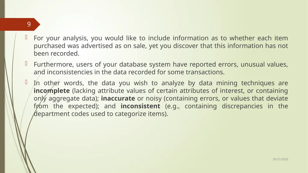 Data Preprocessing Shailaja K.P What Is Data - slide 9 of 117