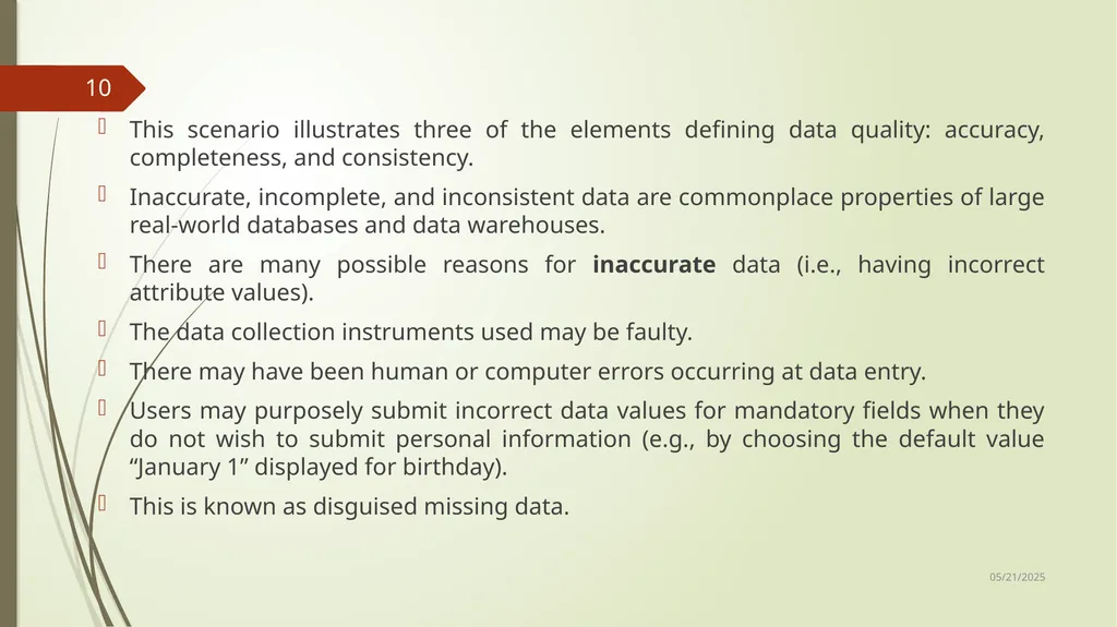 Data Preprocessing Shailaja K.P What Is Data - slide 10 of 117