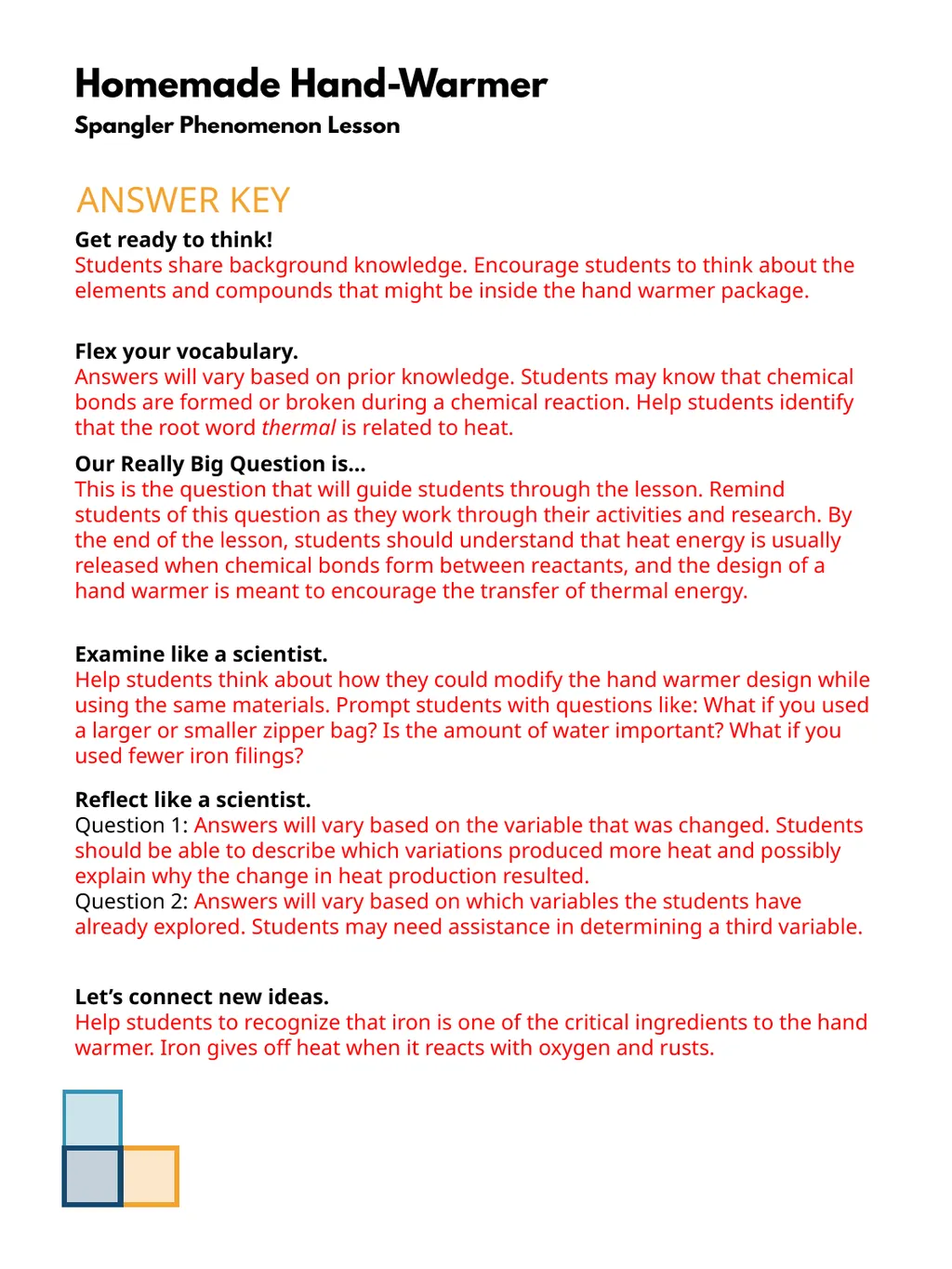 Teacher Directions, Handouts, and Answer Key - slide 14 of 16