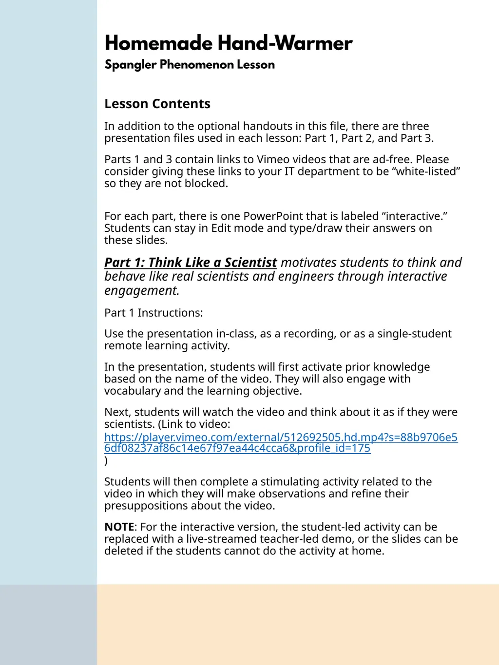Teacher Directions, Handouts, and Answer Key - slide 4 of 16