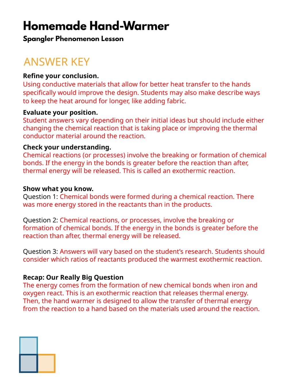 Teacher Directions, Handouts, and Answer Key - slide 15 of 16