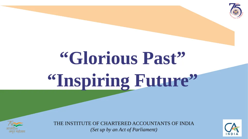 Presentation on ICAI @75 by CA. Ranjeet Kumar - slide 22 of 23