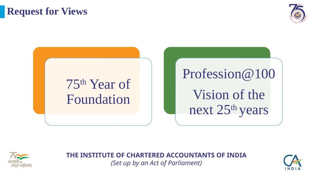 Presentation on ICAI @75 by CA. Ranjeet Kumar - slide 18 of 23