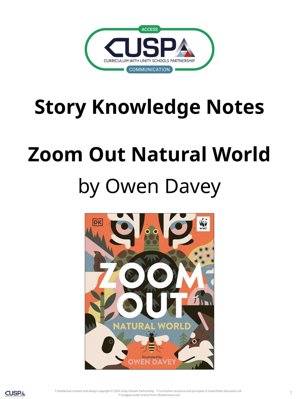 Story Knowledge Notes Zoom Out Natural World by - slide 1 of 7
