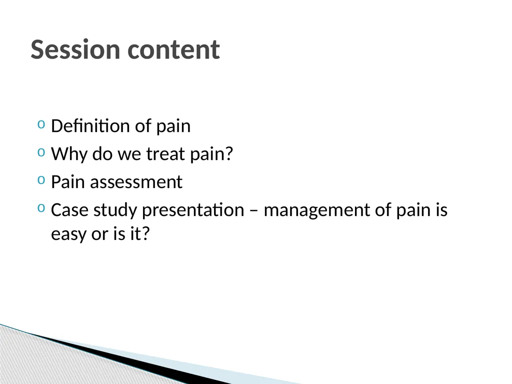 Pain management Prescribing: Case Studies Inge - slide 2 of 16