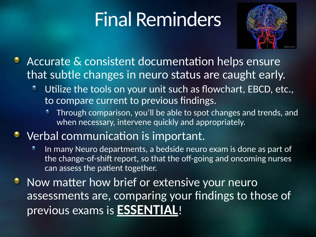 Neuro 101: Nursing Neuro Assessment Kristen - slide 28 of 29