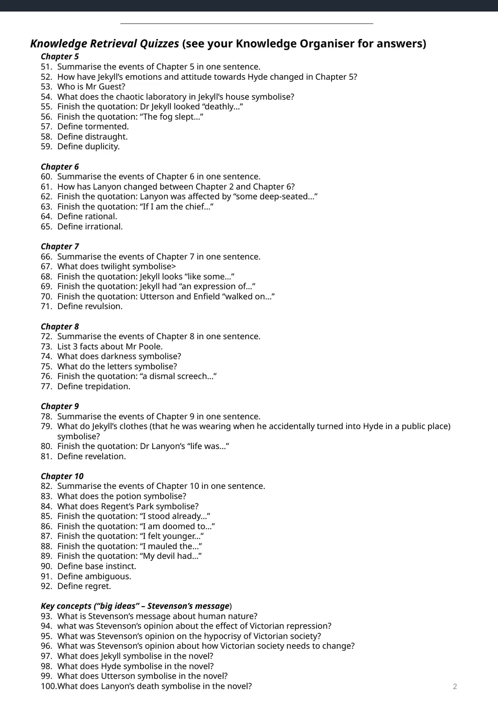 1 Knowledge Retrieval Quizzes (see your Knowledge - slide 2 of 4