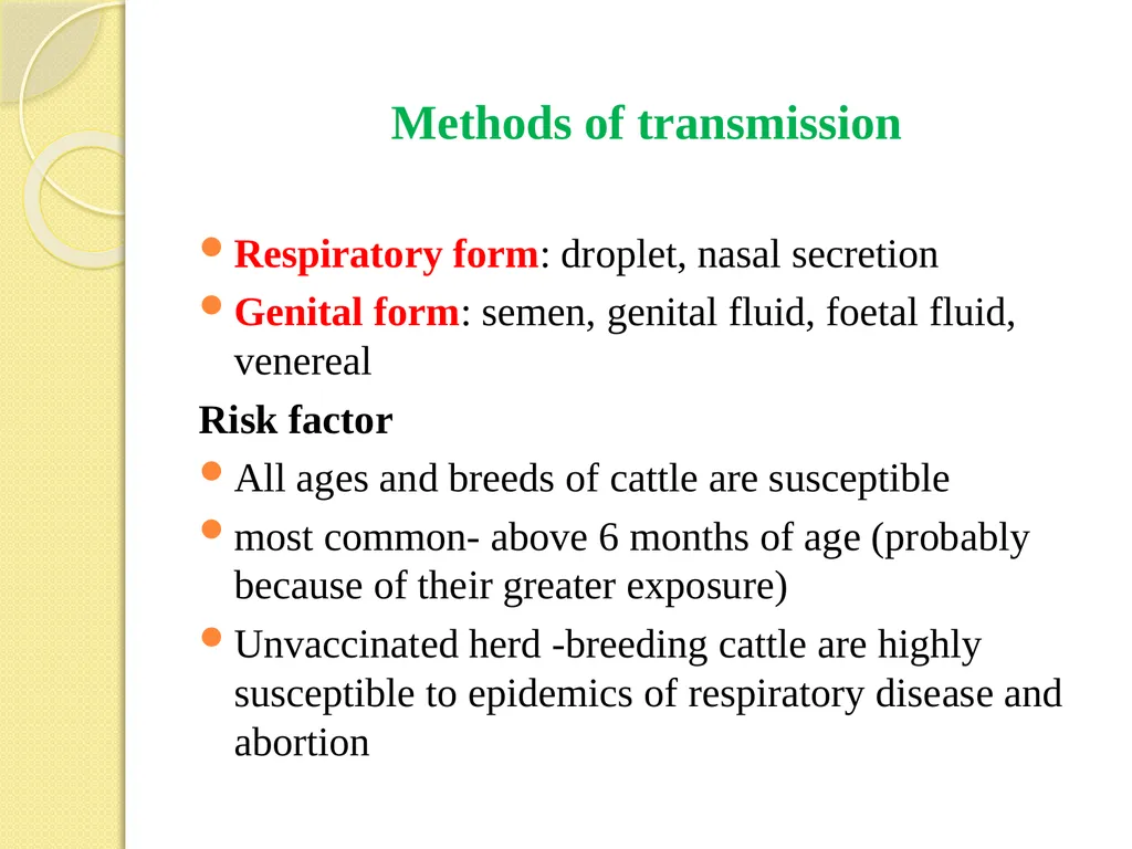 Infectious Bovine Rhinotracheitis (IBR) Dr Padma - slide 6 of 25