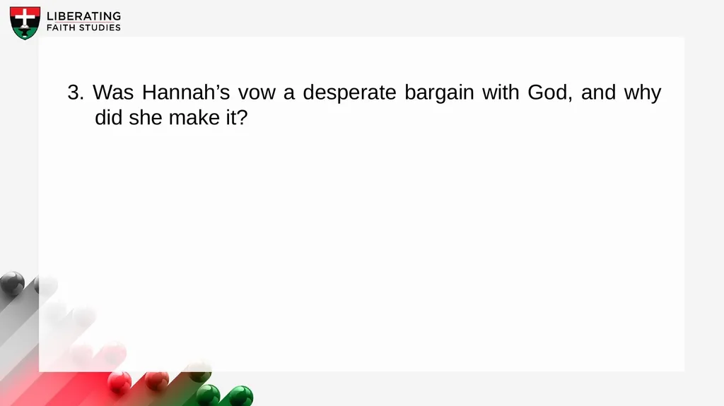 LESSON 2: JUNE 14 Hannah, a Godly Mother Focus - slide 19 of 22