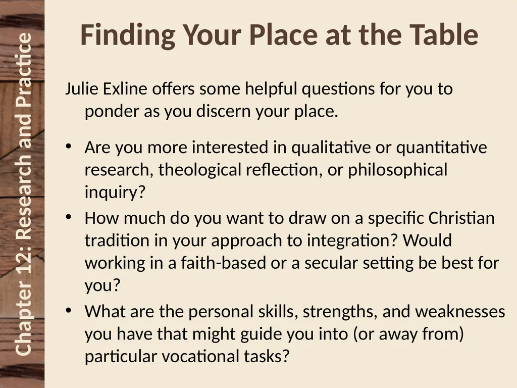 Chapter 13 Finding Your Place David N. Entwistle, - slide 21 of 23