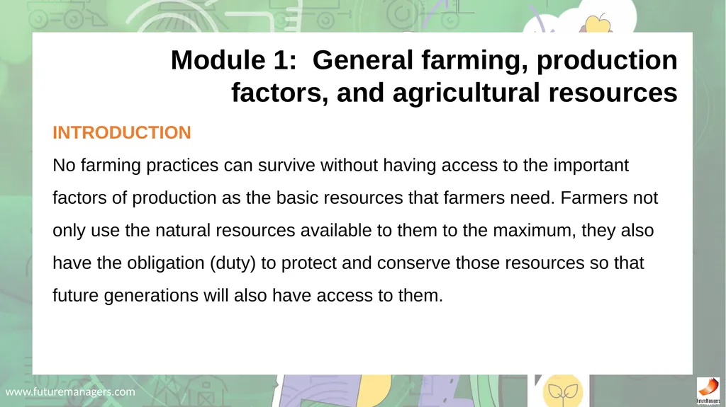 Agricultural Studies Grade 8 - slide 2 of 53