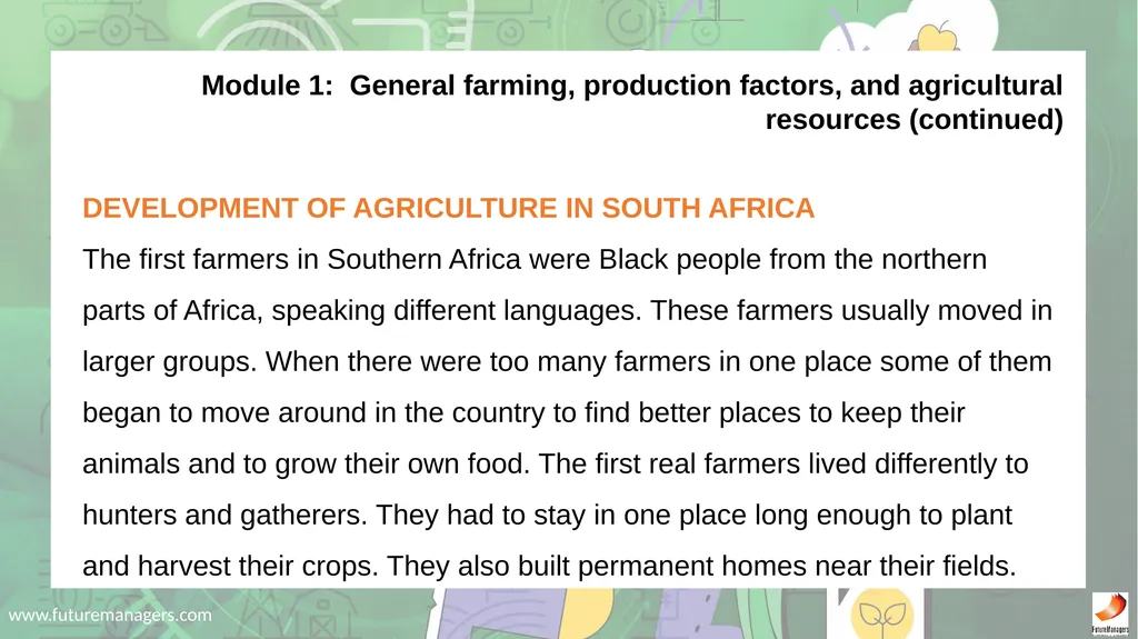 Agricultural Studies Grade 8 - slide 3 of 53