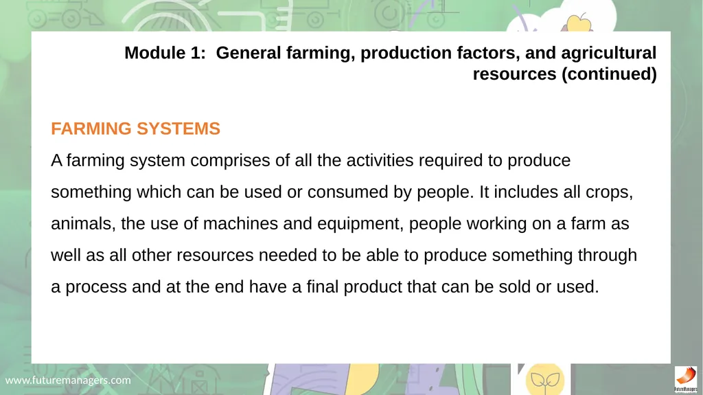 Agricultural Studies Grade 8 - slide 6 of 53